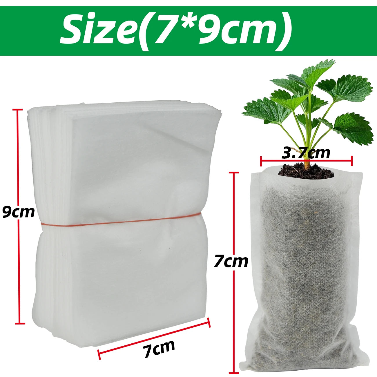 50-100 stuks Biologisch Afbreekbare Kweekzakken – Non-woven Plantenzakken voor Zaailingen, Bloemen & Groenten | Tuinaccessoires