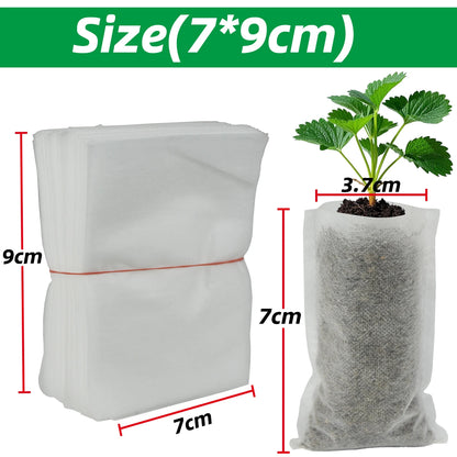 50-100 stuks Biologisch Afbreekbare Kweekzakken – Non-woven Plantenzakken voor Zaailingen, Bloemen & Groenten | Tuinaccessoires