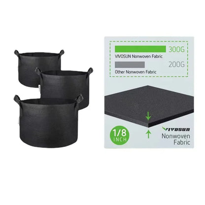 Dikke Vilten Plantenzak met Handvat – Non-Woven Kweekzak voor Groenten, Bloemen, Paddenstoelen & Planten | Herbruikbare Stoffen Bloempot